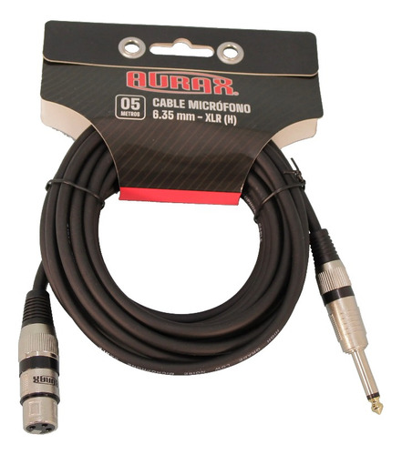 Cable Xlr Hembra A Plug Ts 5mt Aurax 213011