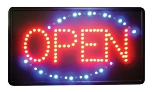 Cartel Led Open Abierto Tbn. Cartel Progamable Y Pizarra Led