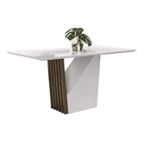 Mesa De Jantar 4 Lugares 120cm Venetti N02 Imbuia/off White 