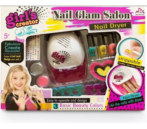 Set De Uñas Manicure Maquillaje Para Niñas Esmaltes