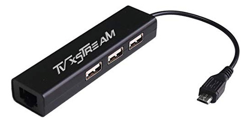 Adaptador Ethernet Tv Xstream Lan Con Hub De 3 Puertos Usb C