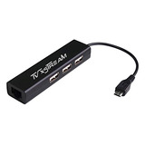 Adaptador Ethernet Tv Xstream Lan Con Hub De 3 Puertos Usb C