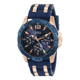 Reloj Hombre Guess U0366g4 Cuarzo 43mm Pulso Azul En