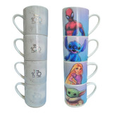 Tazas Apilables Disney 100 Años Porcelana 330ml 4pzas