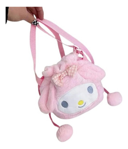 Bolso Peluche De Felpa Sanrio My Melody Kuromi Kawaii Rosado