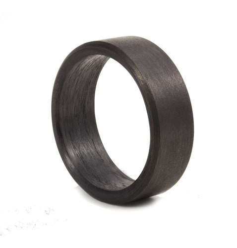 Anillo De Fibra De Carbono Negro Alianza