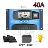 Lazhu Controlador De Carga Solar Dual Usb Lcd 40a Mppt