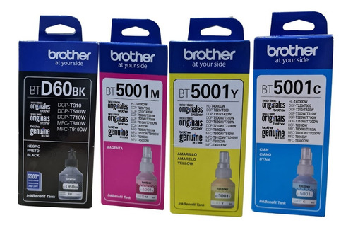 Combo 4 Tintas Originales Brother Dcp-t220 T310 T420w T510w 