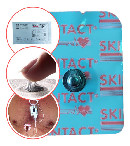 Electrodos Para Ecg Descartable Adulto Skintact X 30unidades Color Blanco Y Rojo
