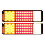 Juego Faro Led Trasero 24v Chato Camion Trailer Calidad