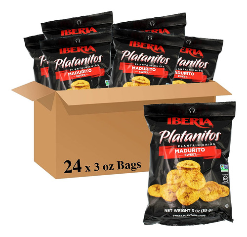 Chips De Plátano Naturalmente Dulce, 3 Oz (paquete De 24)