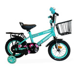 Bicicleta Infantil Niñas Rodado 12 Randers Funny Verde Agua