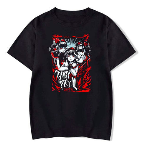 Camiseta Babymetal Rock N Roll Camisa Streetwear Algodão