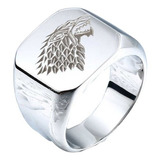 Anillo Color Plata Game Of Thrones Acero Inoxidable Hombre