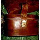 Antiguo Maletin Neceser Cartera Cuero-grande Viaje-