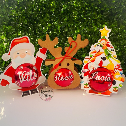 Esferas Navideñas Personalizadas + Cajita Temática 