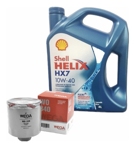 Aceite Helix Hx7 10w40 + Filtro De Aceite Vw Gol Trend 1.6