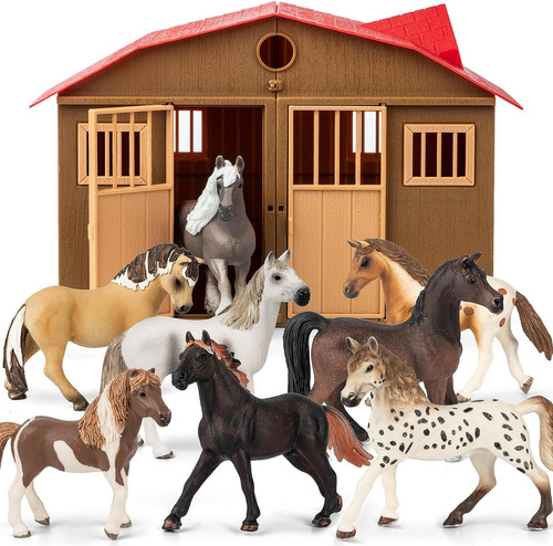 8 En 1 Caballo Juego De Juguetes Para Niñas 6-12, 8 Pc Figur