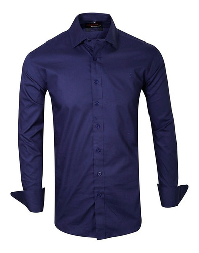 Camisas Elastizadas Hombre Lisas Vestir Vip Quality Import