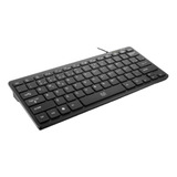 Teclado Mini Multimídia Silencioso Com Fio Plu E Play Usb