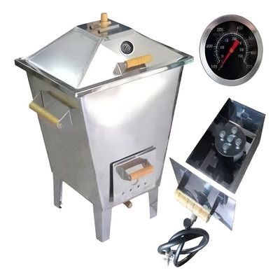 Churrasqueira Bafo Forno Defumador Inox 8kg Gás/carvão Compl