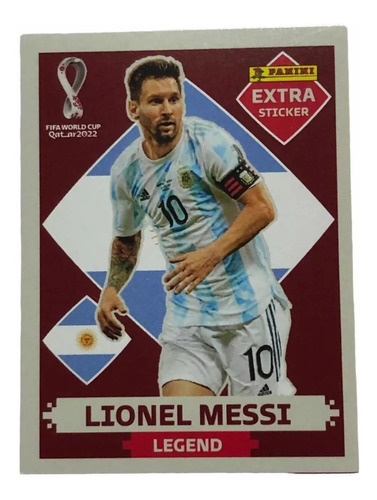 Lionel Messi Figurinha Extra Legend Bordô Copa Do Mundo 2022