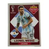 Lionel Messi Figurinha Extra Legend Bordô Copa Do Mundo 2022