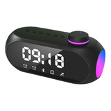   Altavoz Bluetooth De Luz Nocturna Rgb, Despertador 