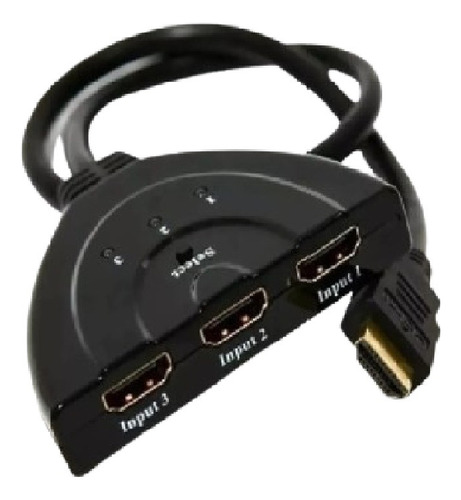 Adaptador Extensor Switch Hub Divisor Hdmi 3 Portas Saídas