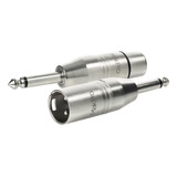 Conector Plug Adaptador Xlr Macho P/ P10 Mono