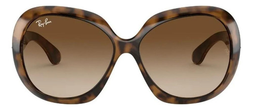 Anteojos De Sol Ray-ban Jackie Ohh Ii Standard Con Marco De Nailon Color Polished Shiny Tortoise, Lente Brown Degradada, Varilla Polished Shiny Tortoise De Nailon - Rb4098