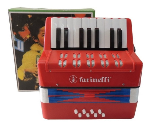 Acordeon  Gabrielloni Red Infantil 17 Teclas 8 Bajos