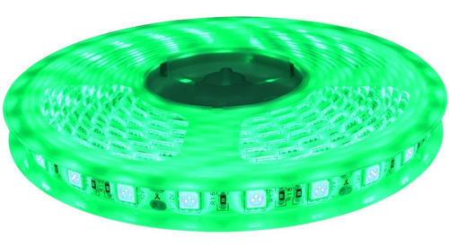 Tira De Led 5050 Color Verde - Rollo X 5 Mts - Exterior