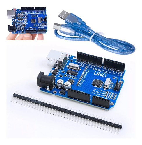 Uno R3 Smd Tecneu Con Cable Usb Compatible Con Arduino Ide