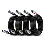 Cable Xlr Ebxya De 25 Pies, Paquetes De 4, Cable Dmx Para Lu