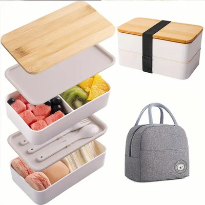 Set Of Lunch Box With Lunch Bag And Utensils