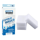 Esponja Mágica Tekbond Bucha Branca Limpeza Pesada Kit C/ 3