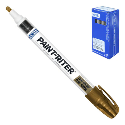 Marcador Industrial Markal Valve Action Dorado Punta Redonda Permanente | Envío gratis