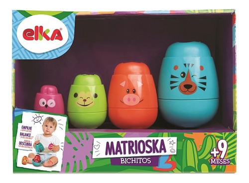 Brinquedo Para Montar Matrioska Bichitos 1148 - Elka