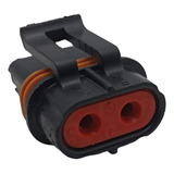 Conector Hembra 2 Vias Negro Marca Delphi 12085030