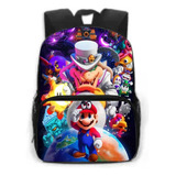 Mochila Mario Bros Infantil Meninos Costas Escolar Masculina