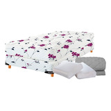 Somier 2 Plazas + Almohadas Cervicales + Cubre Colchon Color Blanco