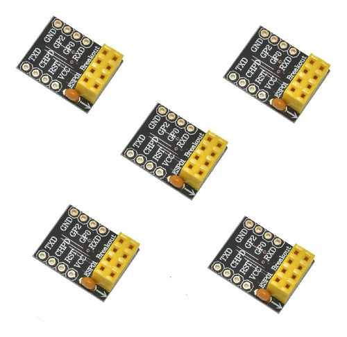 5 X Adaptador Esp8266 Esp-01 Para Protoboard Arduino Wi Fi