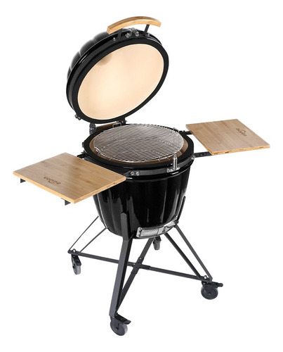 Parrilla Ahumador Kamado De 58cm Movil Vonne Pk-58 Color Negro