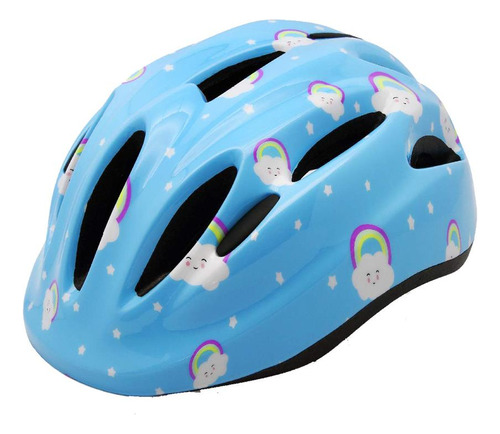 Casco Bicicleta Proteccion Skate Monopatin Niños Niñas Color Celeste Talle M