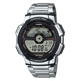 Reloj Casio Ae-1100wd Acero Crono 5 Alarmas 100% Original