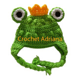 Gorro Rana Príncipe Crochet Bebés