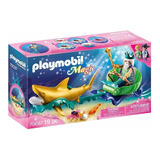 Playmobil Mermaid King Of The Sea With Shark Carriage, Colou