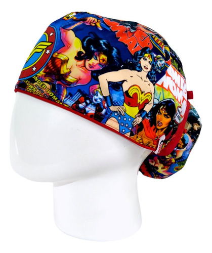 Gorro Quirúrgico Mujer + Lanyard Mujer Maravilla Comic