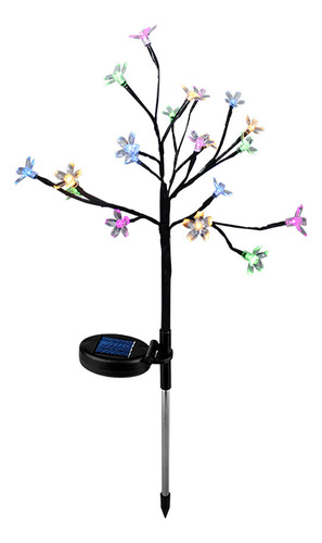 Luz Led E Solar Power Flower Para Jardín Al Aire Libre